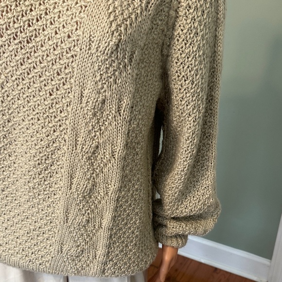 Relaxed Crewneck Knit Sweater in Oatmeal No brand tag. Heavy. Good quality. - Picture 2 of 10